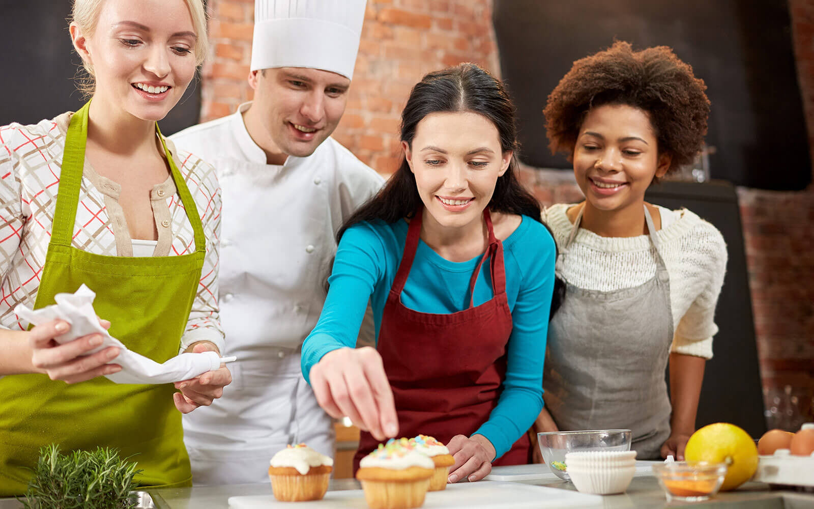 The making of delicious cakes for dessert